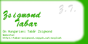 zsigmond tabar business card